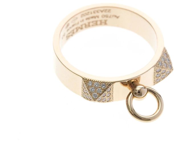 Hermès Hermes Collier Diamond Ring in Pink Gold - vista 9