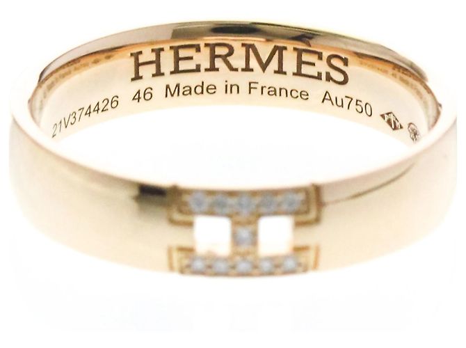 Hermès Hermes Hercules Diamantring in Roségold - Ansicht 5