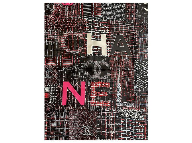 Foulard Chanel nero rosso - vista 3