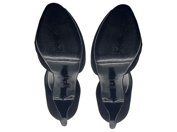 Hermès Stivaletti open toe con cage in camoscio nero Hermes - vista 7