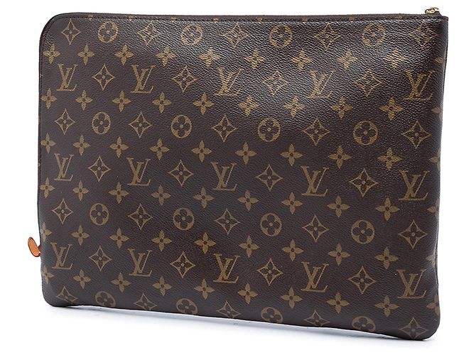 Sac business Portfolio Louis Vuitton Monogram Poche Documents Marron - vue 2