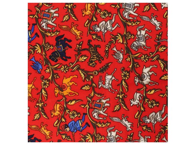 Hermès Carré Géant "CHASSE EN INDE" Kaschmir-Seiden-Schal in Navy Blue - Ansicht 10