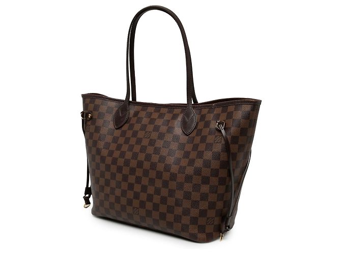 Borsa Tote Louis Vuitton Damier Ebene Neverfull MM Marrone - vista 2