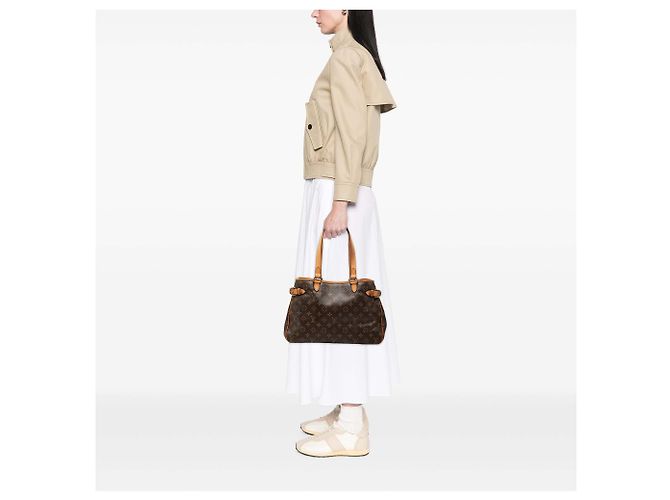 Borsa Tote Orizzontale Louis Vuitton Monogram Batignolles marrone - vista 8