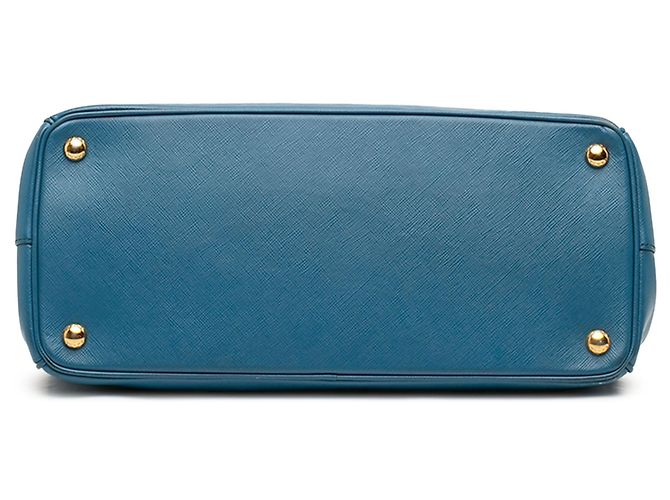 Borsa Prada Medium Saffiano Lux Galleria Double Zip Blu - vista 3