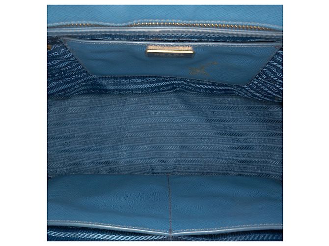 Borsa Prada Medium Saffiano Lux Galleria Double Zip Blu - vista 4