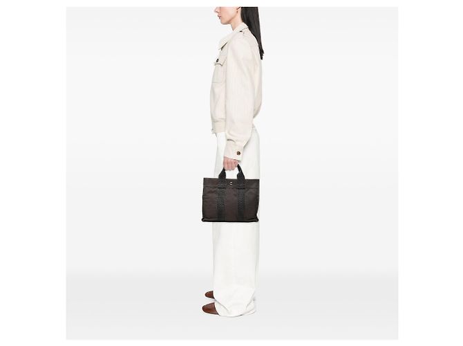 Borsa Tote Herline PM Hermès in Tela Grigia - vista 6