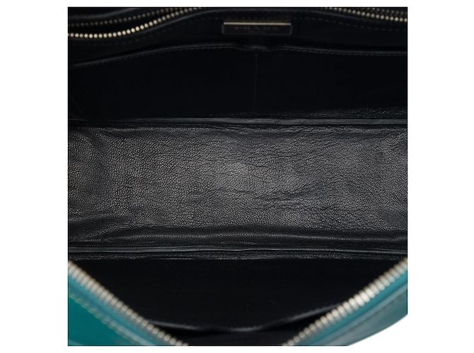 Borsa da lavoro Prada Saffiano blu - vista 4