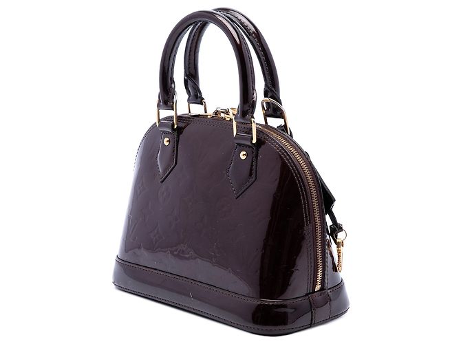 Borsa Satchel Alma BB Louis Vuitton Monogram Vernis Viola - vista 2