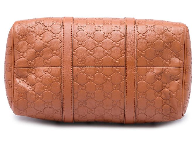 Borsa Boston Gucci Medium Guccissima Joy Marrone - vista 3