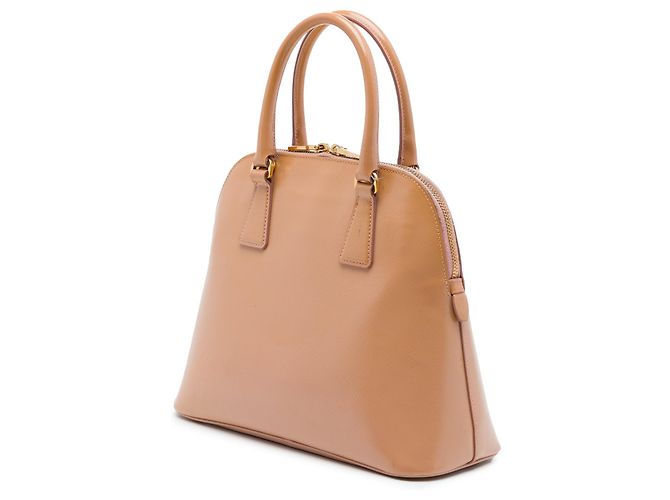 Borsa Prada Promenade Medium in Saffiano Vernice Marrone - vista 2