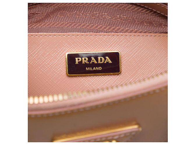 Borsa Prada Promenade Medium in Saffiano Vernice Marrone - vista 5