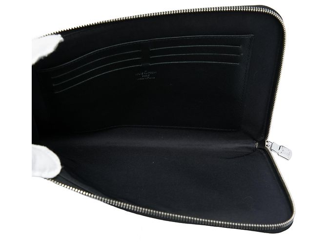 Borsa a pochette Louis Vuitton Damier Graphite Pochette Jour MM nera - vista 4