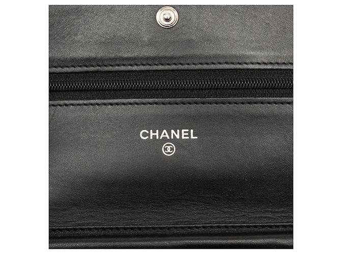 Borsa a tracolla Chanel CC Caviar Wallet On Chain Nera - vista 5