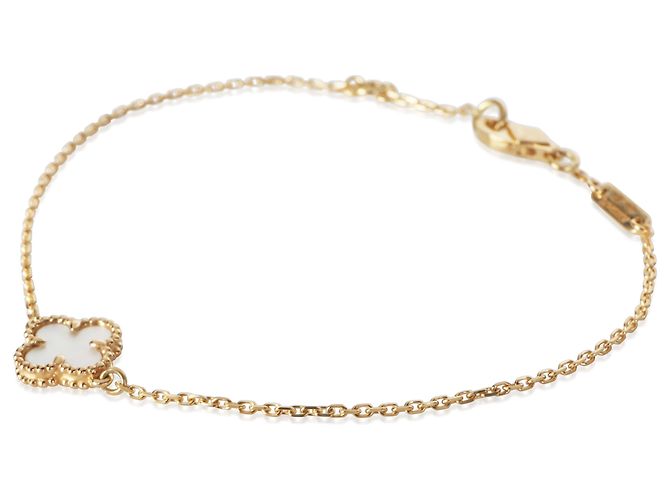 Bracciale Sweet Alhambra Van Cleef & Arpels in oro giallo e madreperla - vista 2