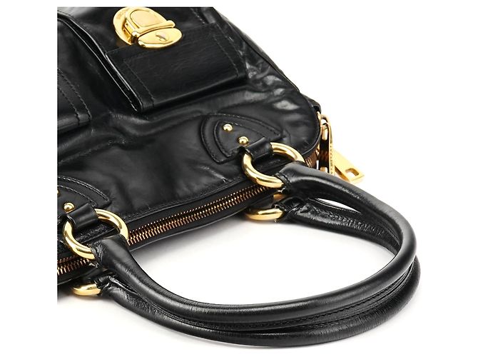 Marc Jacobs Blake Multi-Pocket Tote Bag aus schwarzem Leder - Ansicht 11