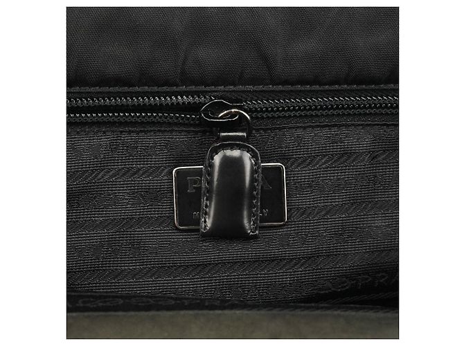 Prada Borsa a tracolla B7451 Black Tessuto Spazzolato Nylon - vista 13