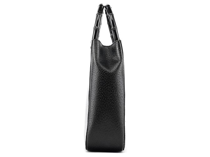 Bamboo Gucci 002 1061 Borsa Tote in pelle nera con bambù - vista 2