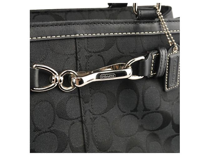 Coach Borsa Tote Hamptons Signature Nera F08K06 - vista 5