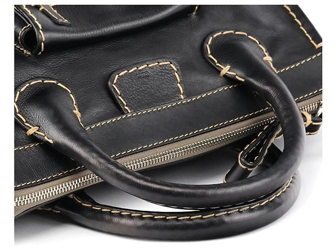 Chloé Borsa Tote Edith in pelle nera - vista 11