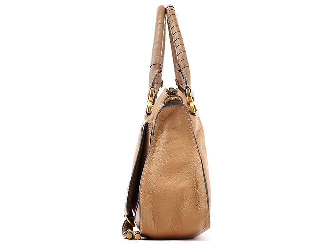 Chloé Borsa a tracolla Marcie in pelle marrone chiaro - vista 2