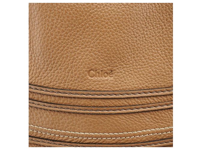 Chloé Borsa a tracolla Marcie in pelle marrone chiaro - vista 6