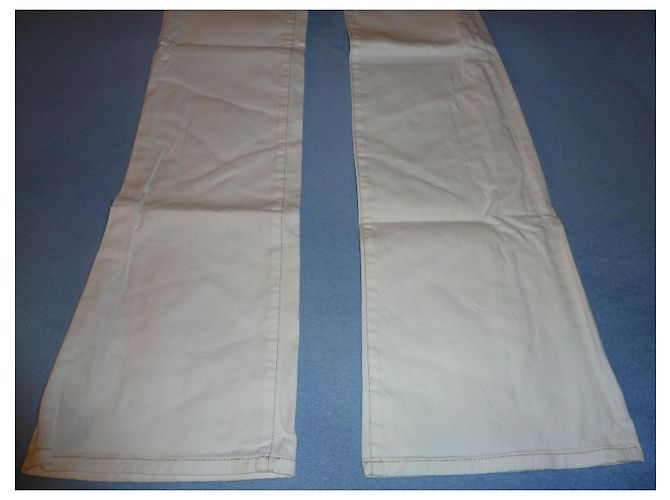 Dsquared2 Jeans bianchi con ricamo dorato - vista 4