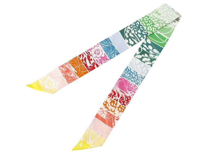 Hermès Twilly Soie Jungle Love Rainbow Foulard - vista 2