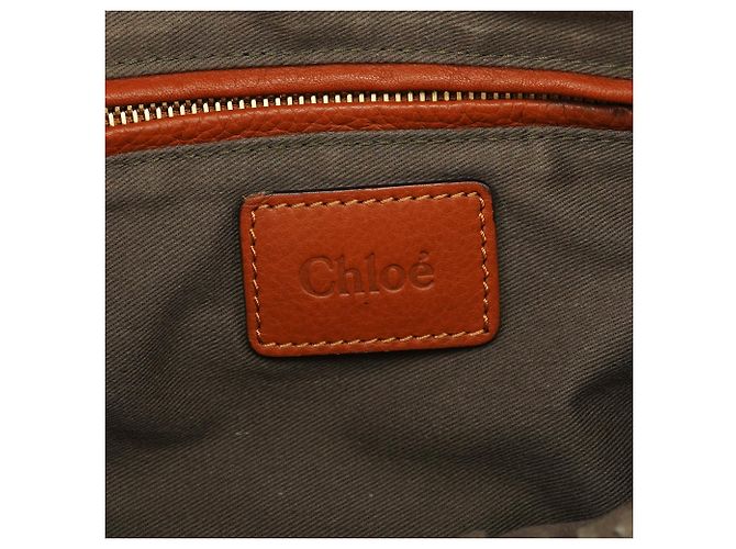 Chloé Borsa Marcie 2-Way in pelle marrone chiaro - vista 15