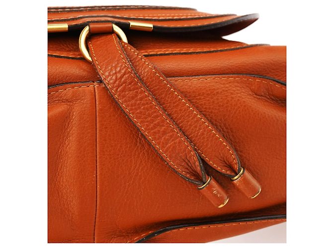 Chloé Borsa Marcie 2-Way in pelle marrone chiaro - vista 8