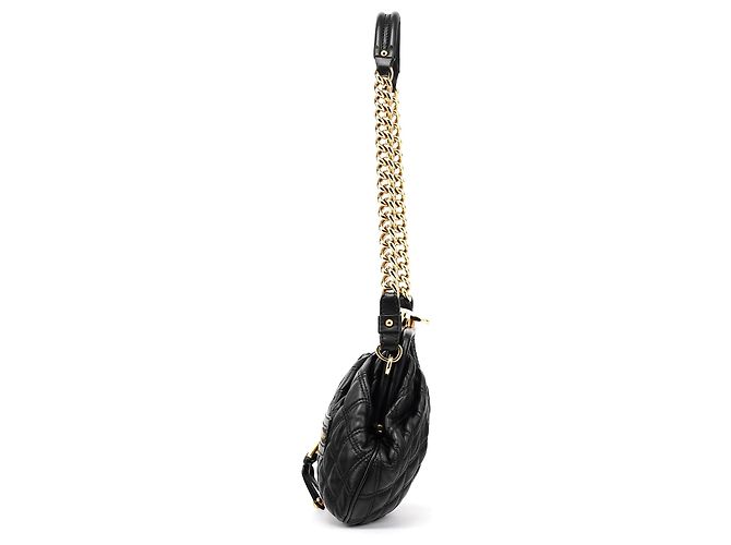 Marc Jacobs Picca borsa a tracolla Little Stam in pelle matelassé nera - vista 2