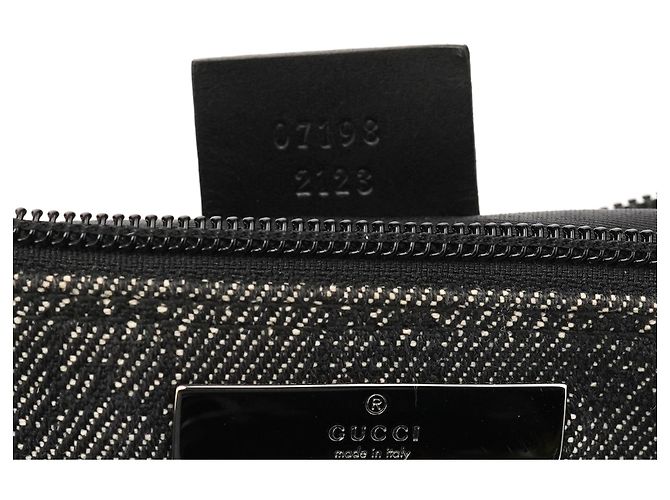 Gucci 07198 Anthracite Denim GG Boat Pochette - vista 12