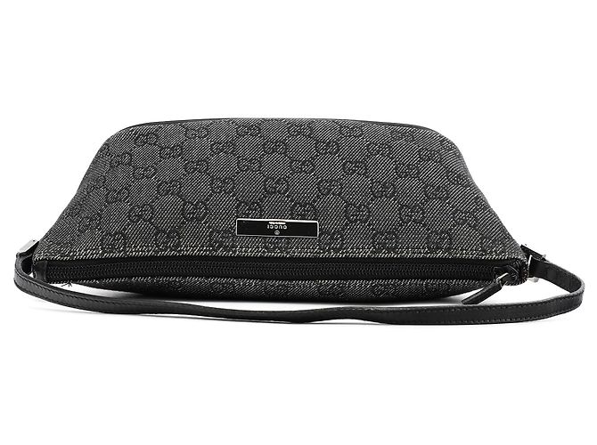 Gucci 07198 Anthracite Denim GG Boat Pochette - vista 4