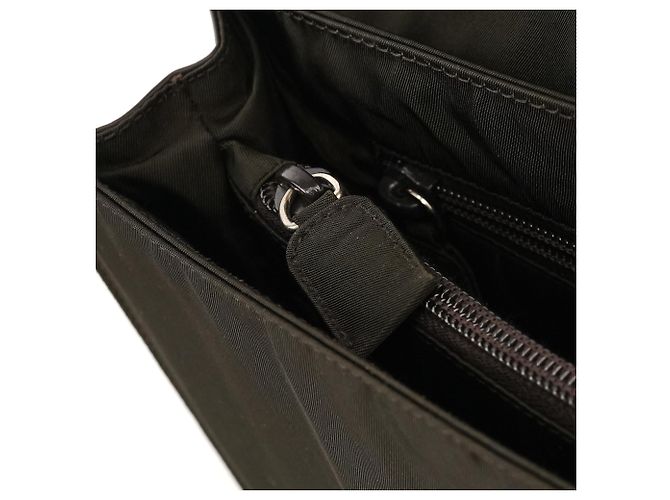 Prada Borsa a spalla in Tessuto Spazzolato Verde Militare - vista 12