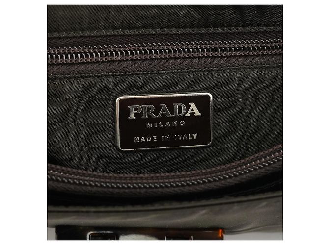 Prada Borsa a spalla in Tessuto Spazzolato Verde Militare - vista 13
