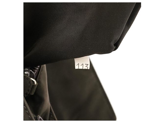Prada Borsa a spalla in Tessuto Spazzolato Verde Militare - vista 15