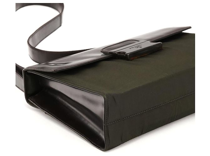 Prada Borsa a spalla in Tessuto Spazzolato Verde Militare - vista 8