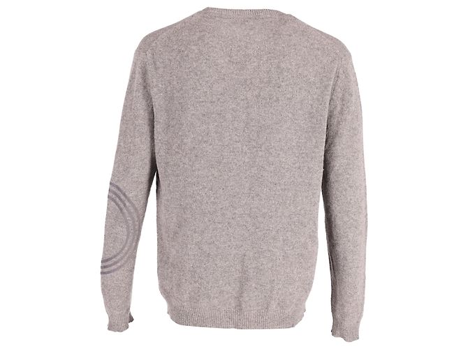 Kenzo Grey Flock bedruckter Pullover aus grauer Wolle - Ansicht 3