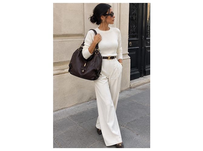 Bolsa de mão Celine Daoust em couro marrom - vista 6
