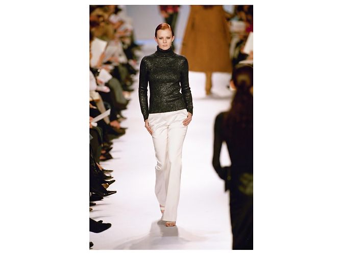 Céline Pull Celine Vintage 1999 en mélange de cachemire peint métallisé - vue 2