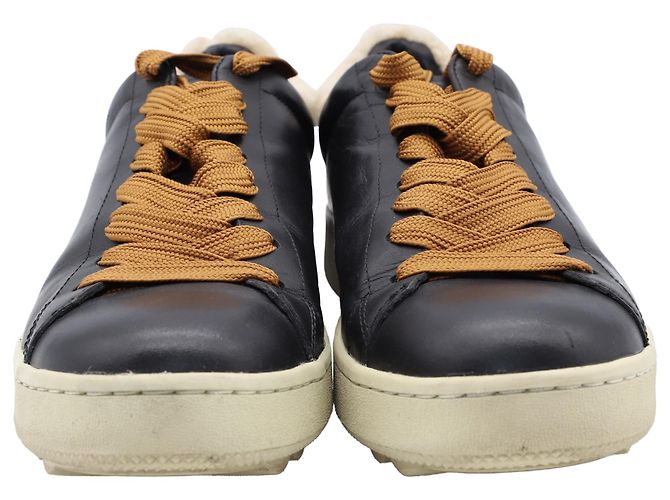 Coach C101 Shearling Sneakers in Black Leather - view 2