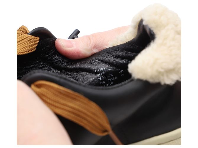 Coach C101 Shearling Sneakers in Black Leather - view 5