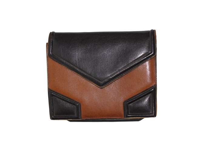 Yves Saint Laurent Clutch bags Brown Caramel Leather  ref.5033