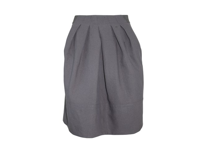 Comptoir Des Cotonniers Skirts Dark grey Polyester Viscose  ref.5048