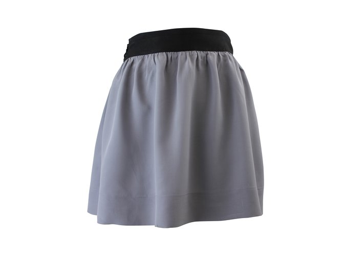 Les Petites Skirts Grey Silk  ref.5050