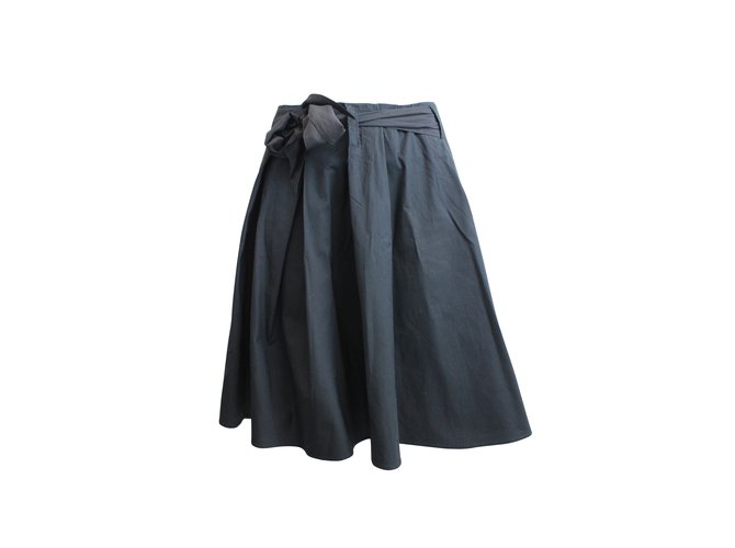 Tara Jarmon Skirts Black Cotton  ref.5054