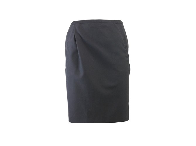 Comptoir Des Cotonniers Skirts Black Polyester Wool Viscose  ref.5058