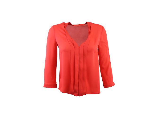 Blusa Tara Jarmon in seta arancio corallo Arancione