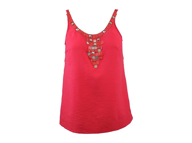 Top rojo de rayón Bcbg Max Azria Roja