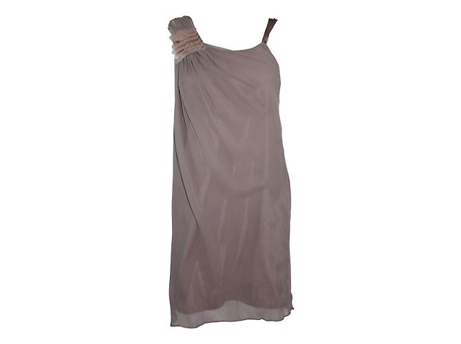Vestido de seda Les Petites Taupe